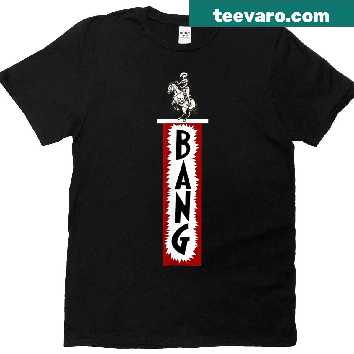 Vintage Western cowgirl graphic on a retro t-shirt — on a men's t-shirt