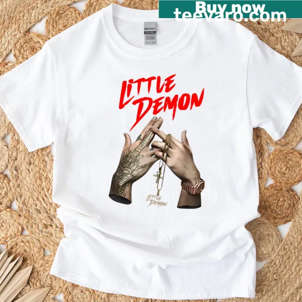 Retro T-shirt featuring 'Little Demon' for Anuel fans