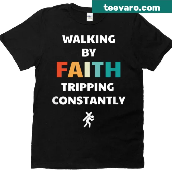 Vintage distressed t-shirt with Christian faith message