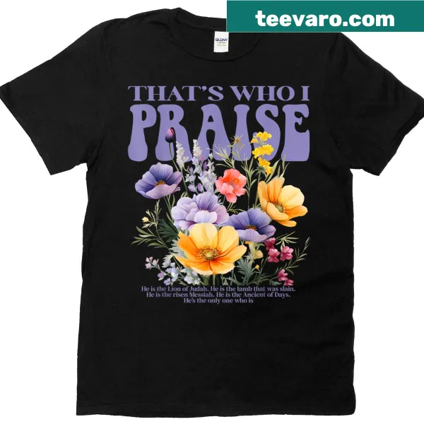 Vintage floral T-shirt featuring faith-based message praising Jesus