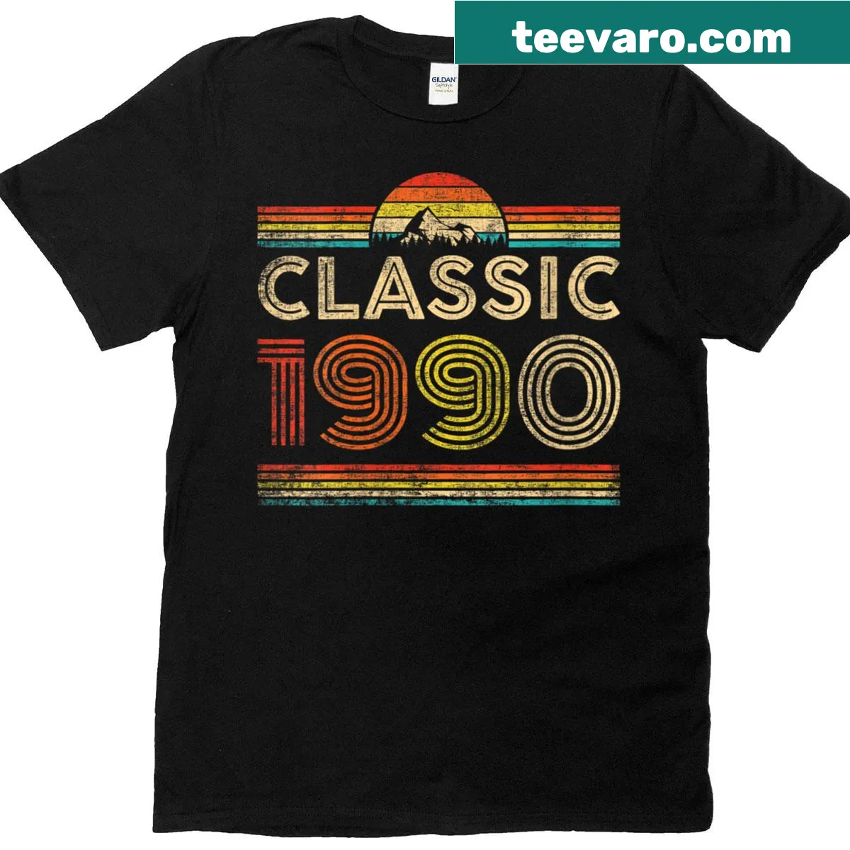 Vintage T-shirt celebrating the year 1990 for birthdays — on a men's t-shirt