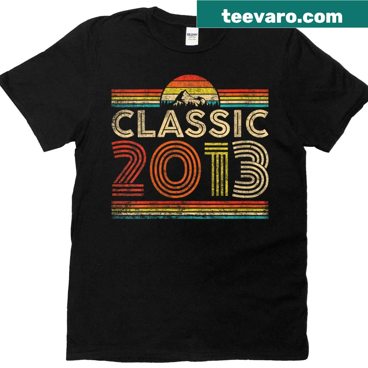 Vintage T-shirt commemorating the year 2013 for birthdays — on a men's t-shirt