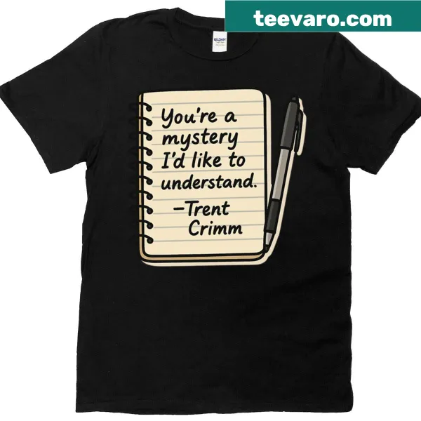 Oversized t-shirt with Trent Crimm quote about mystery