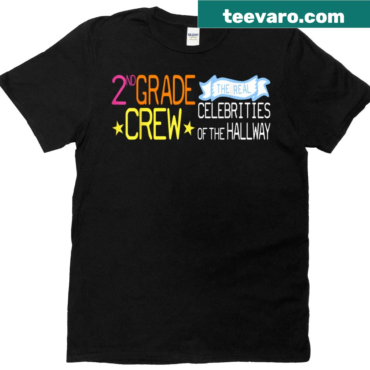 Teacher T-shirt celebrating second graders with a fun illustration — on a men's t-shirt