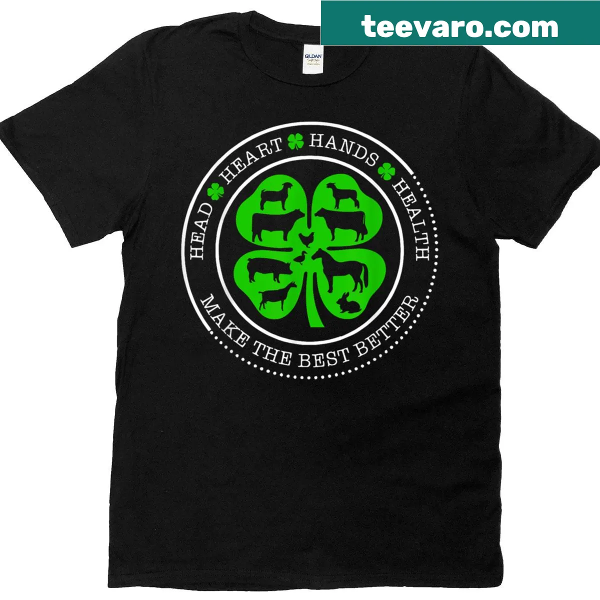 Playful t-shirt featuring '4-H Make The Best Better' slogan — on a men's t-shirt