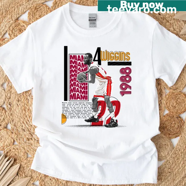 Dynamic T-shirt featuring Wiggins basketball player design