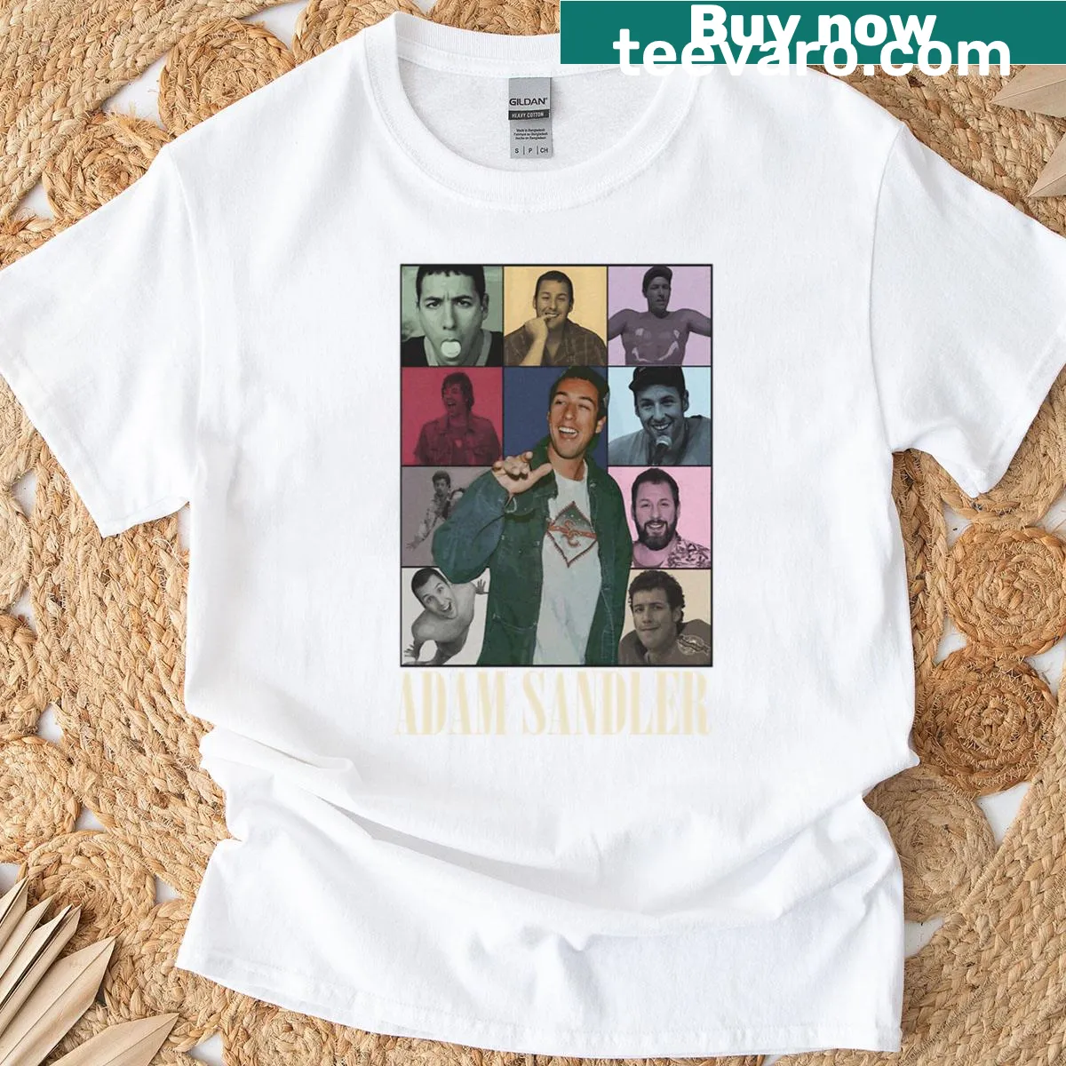 Vintage Adam Sandler actor tour t-shirt with retro graphic — on a men's t-shirt