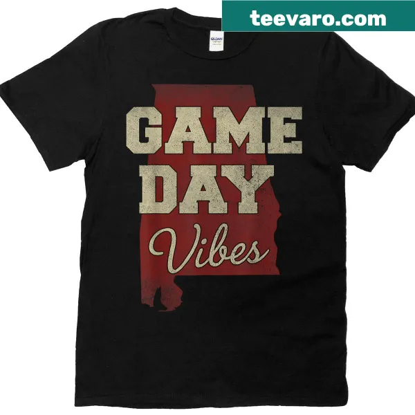 Illustrative Alabama Football game day vibes t-shirt for women