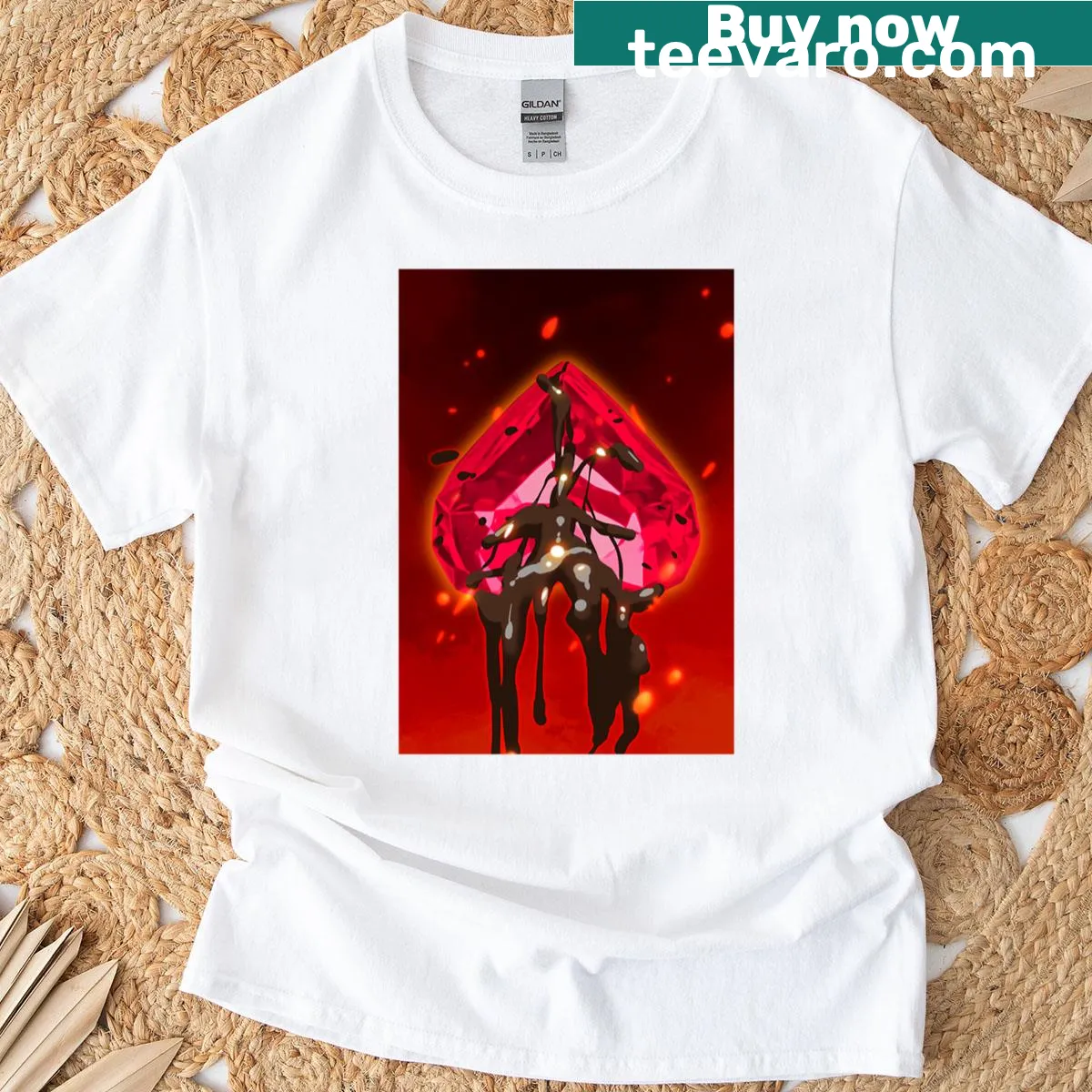 Oversized t-shirt with a wholesome karma design — on a men's t-shirt