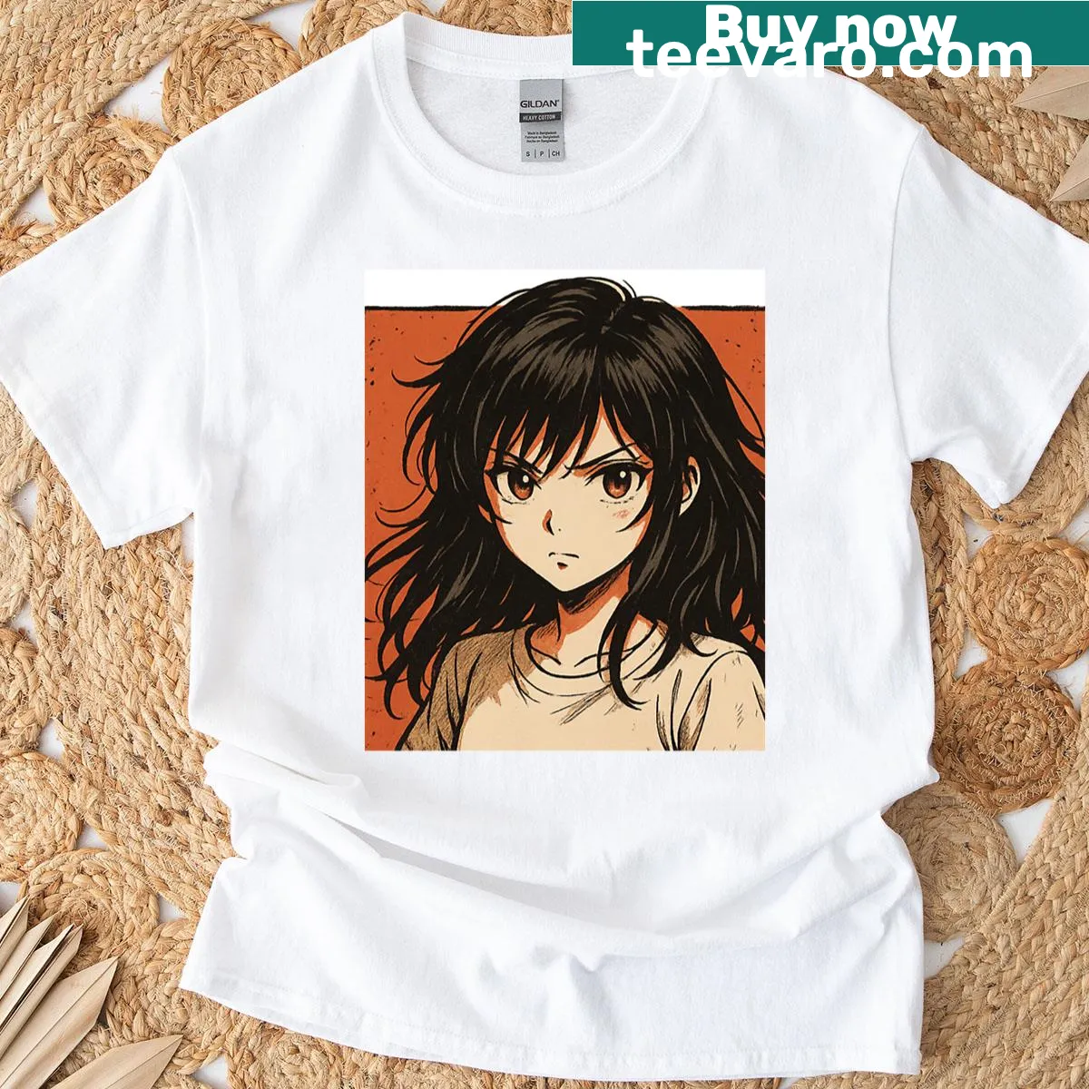 Ani Girl T-shirt with a cute cartoon character illustration — on a men's t-shirt