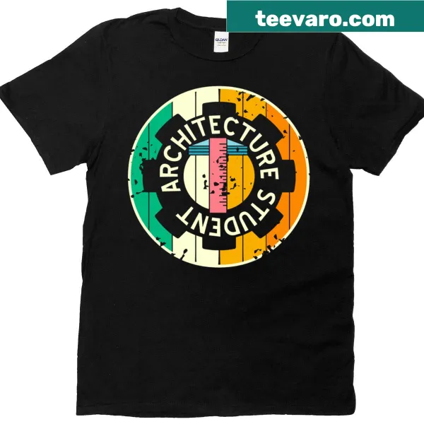 Retro vintage t-shirt for architecture students featuring architect designs