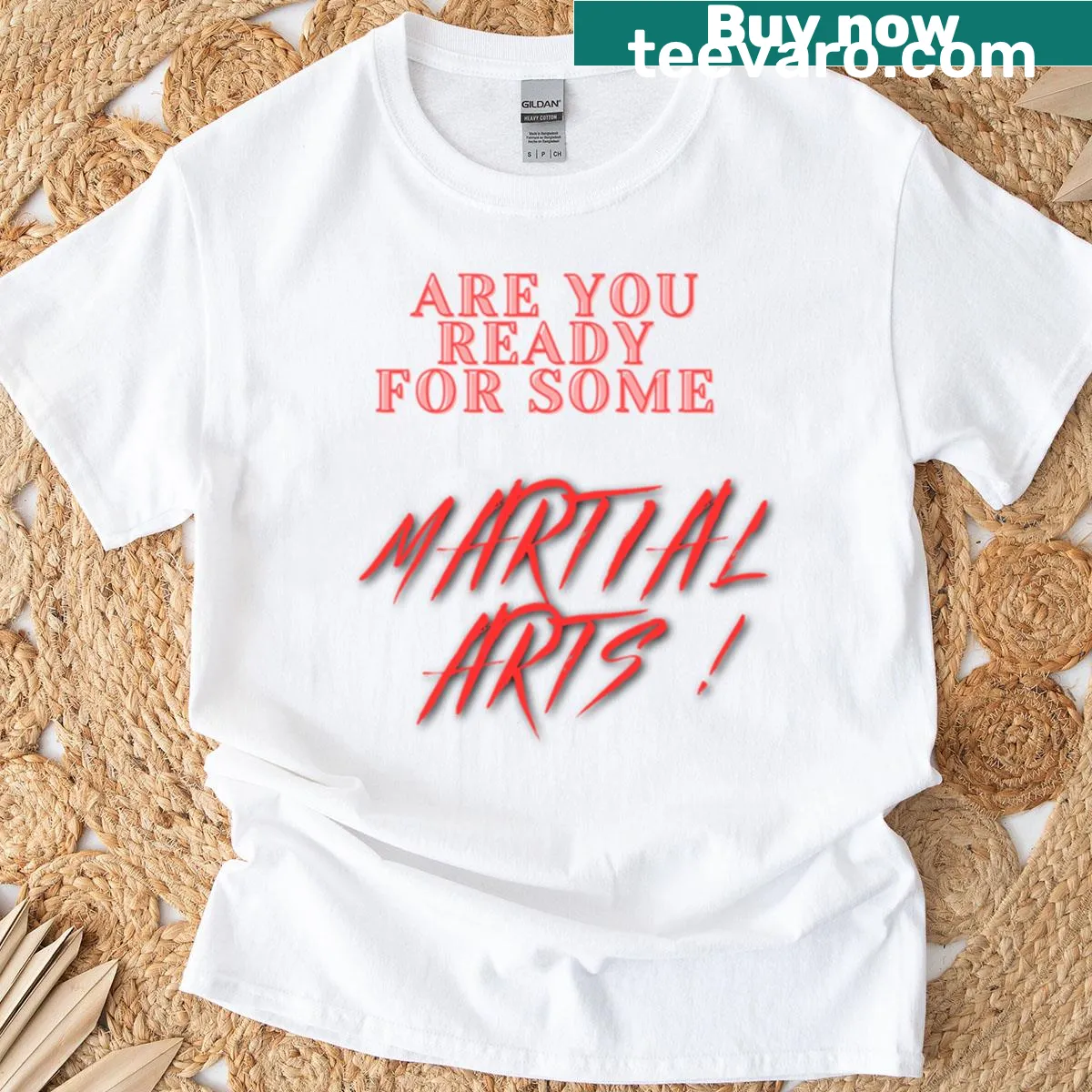 Martial arts t-shirt with 'Are You Ready For Some Martial Arts?' text — on a men's t-shirt