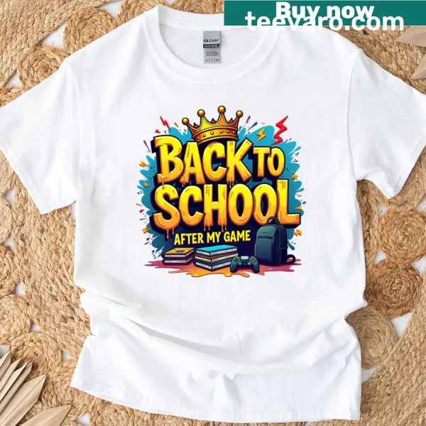 Funny oversized t-shirt for students with gaming design