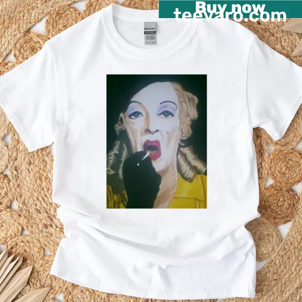 Typographic design featuring Bette Davis name on a t-shirt