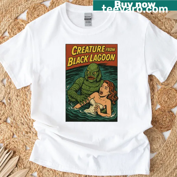 Playful cartoon amphibian heartthrob graphic T-shirt