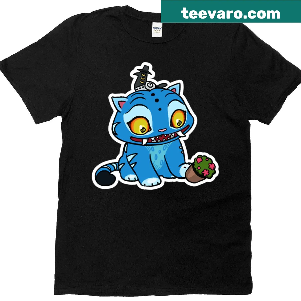 Playful tiger graphic t-shirt featuring a curious design — on a men's t-shirt
