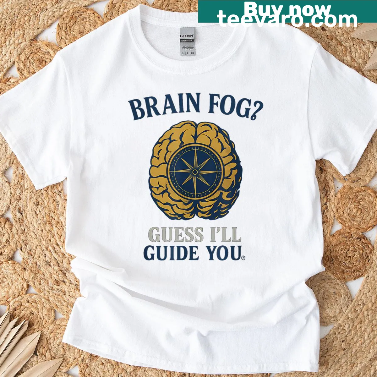Nurse t-shirt featuring a compass and the phrase 'Guess I'll Guide You' — on a men's t-shirt