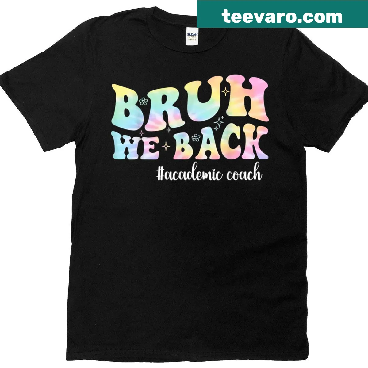 Back-to-school t-shirt with 'Bruh We Back' text for academic coaches. — on a men's t-shirt