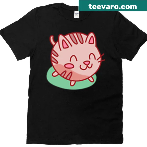 Cute cat doodle T-shirt designed for Easter egg hunts