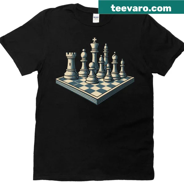 Cartoon chess pieces design celebrating the game of chess
