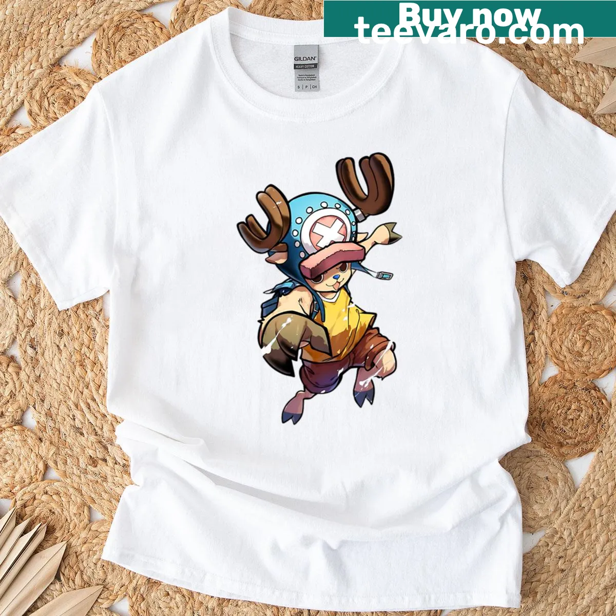 Cute chibi healer character t-shirt — on a men's t-shirt