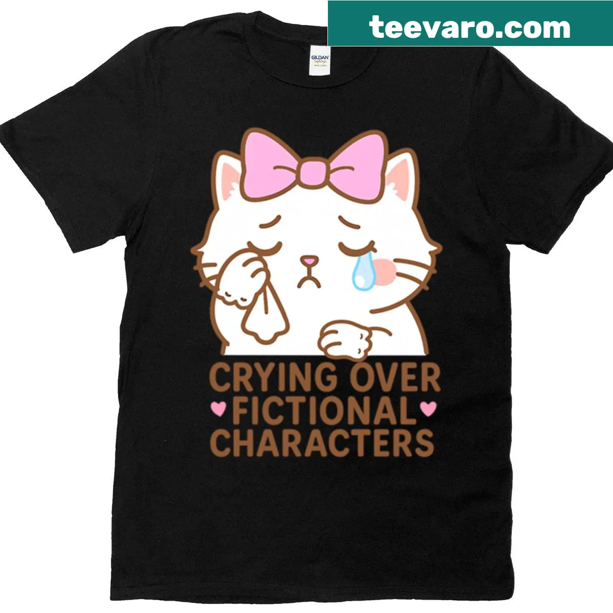 Funny T-shirt for cat lovers featuring fictional characters text — on a men's t-shirt