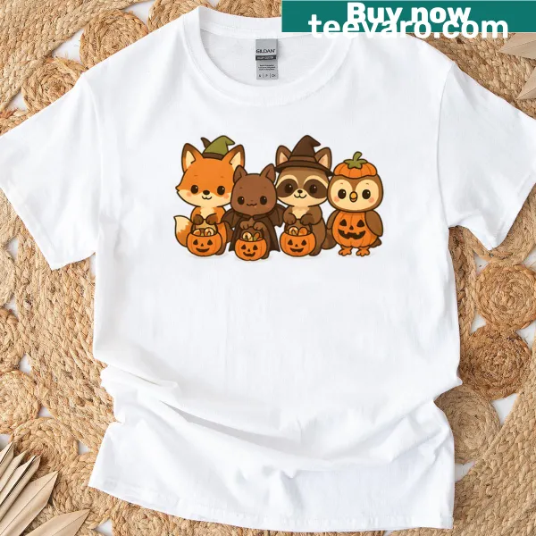 Cute animal crew Halloween t-shirt for kids
