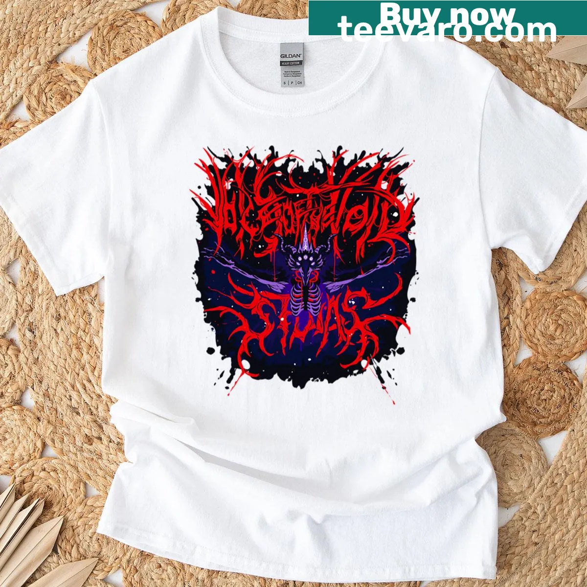 Bold Stolas graphic for death metal music fans — on a men's t-shirt