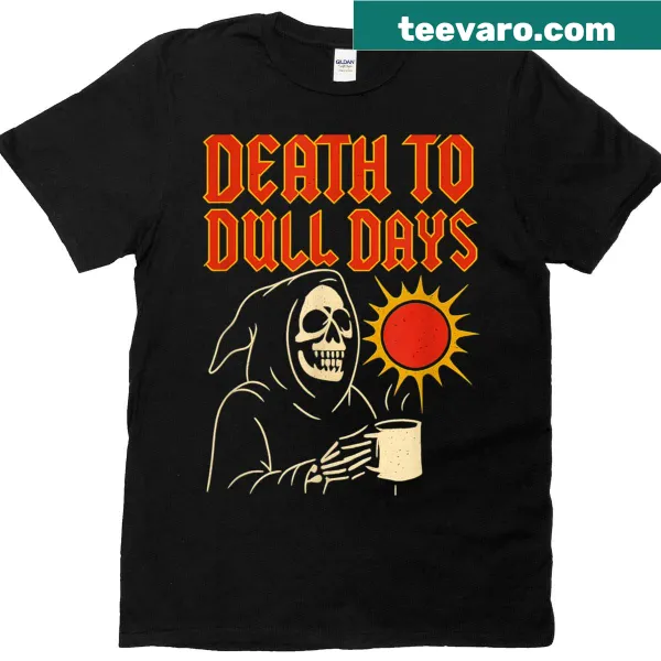 Gothic T-shirt with Grim Reaper graphic and edgy slogan