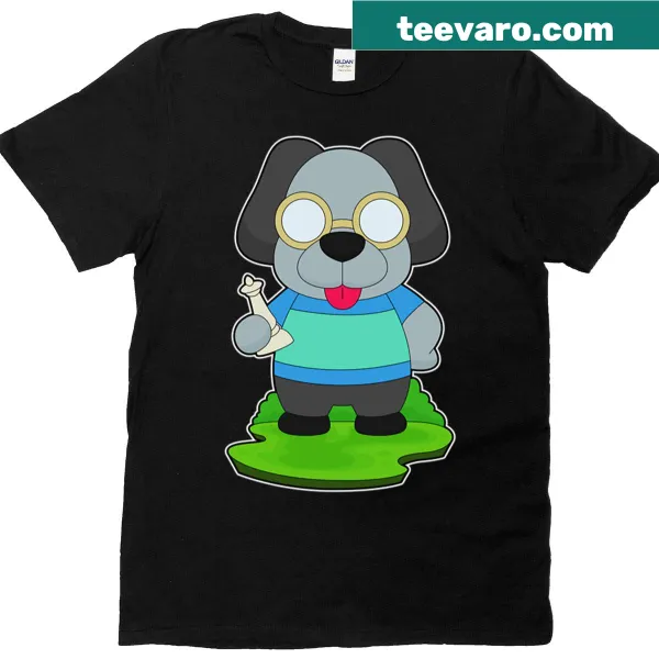 Illustration of a dog as a queen chess piece on a T-shirt