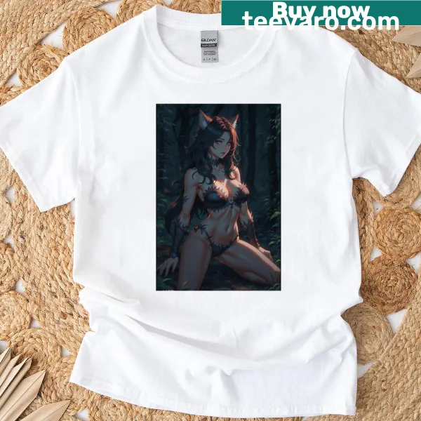 Charming elf girl graphic on t-shirt