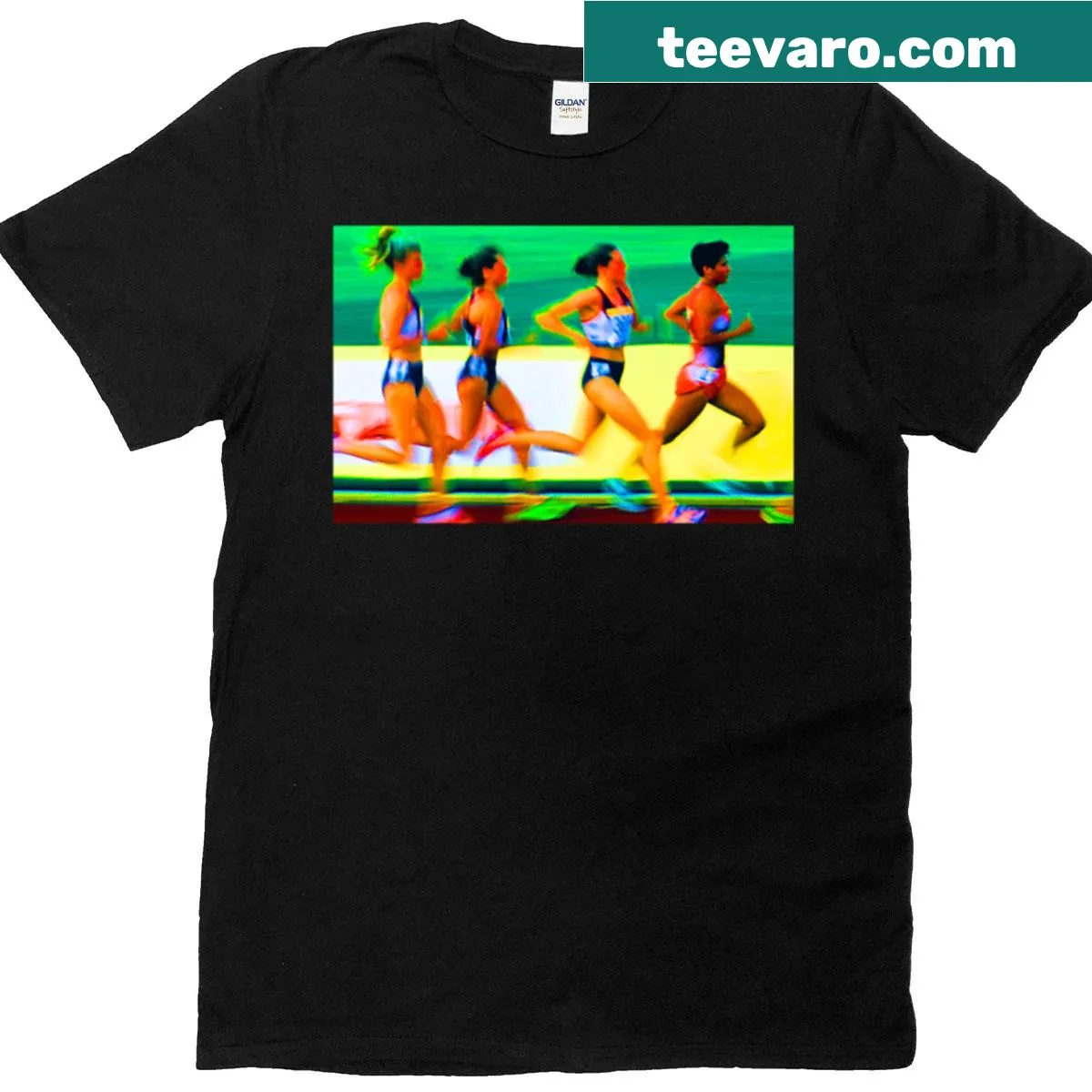 T-shirt with 'Female Milers' text celebrating women runners — on a men's t-shirt