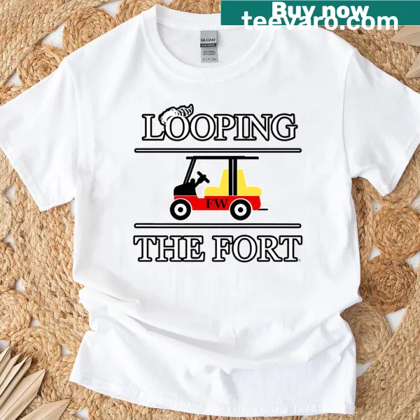 Vintage golf cart design on a T-shirt