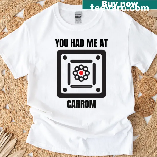 Funny T-shirt for carrom players with a humorous graphic
