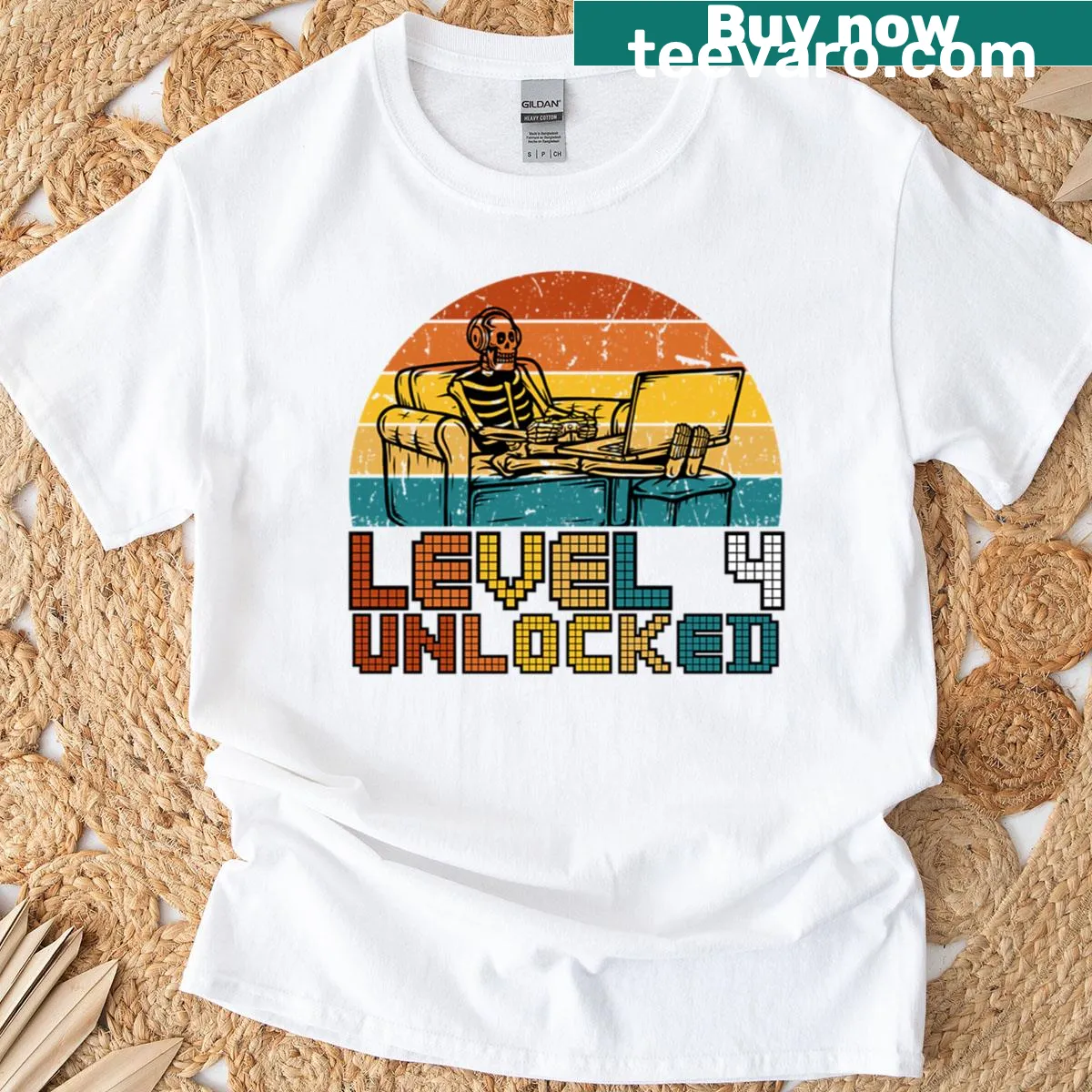 Vintage-style shirt for 4-year-old gamer with humorous text — on a men's t-shirt