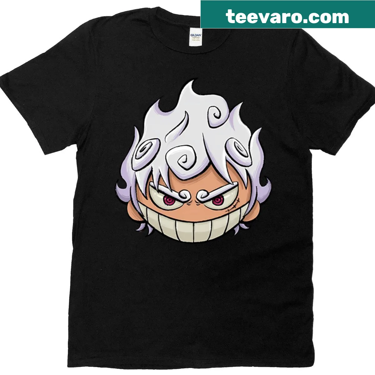 Gear 5 Nika design on a premium t-shirt — on a men's t-shirt