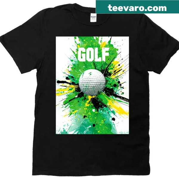 Oversized t-shirt with retro golf poster graphic design