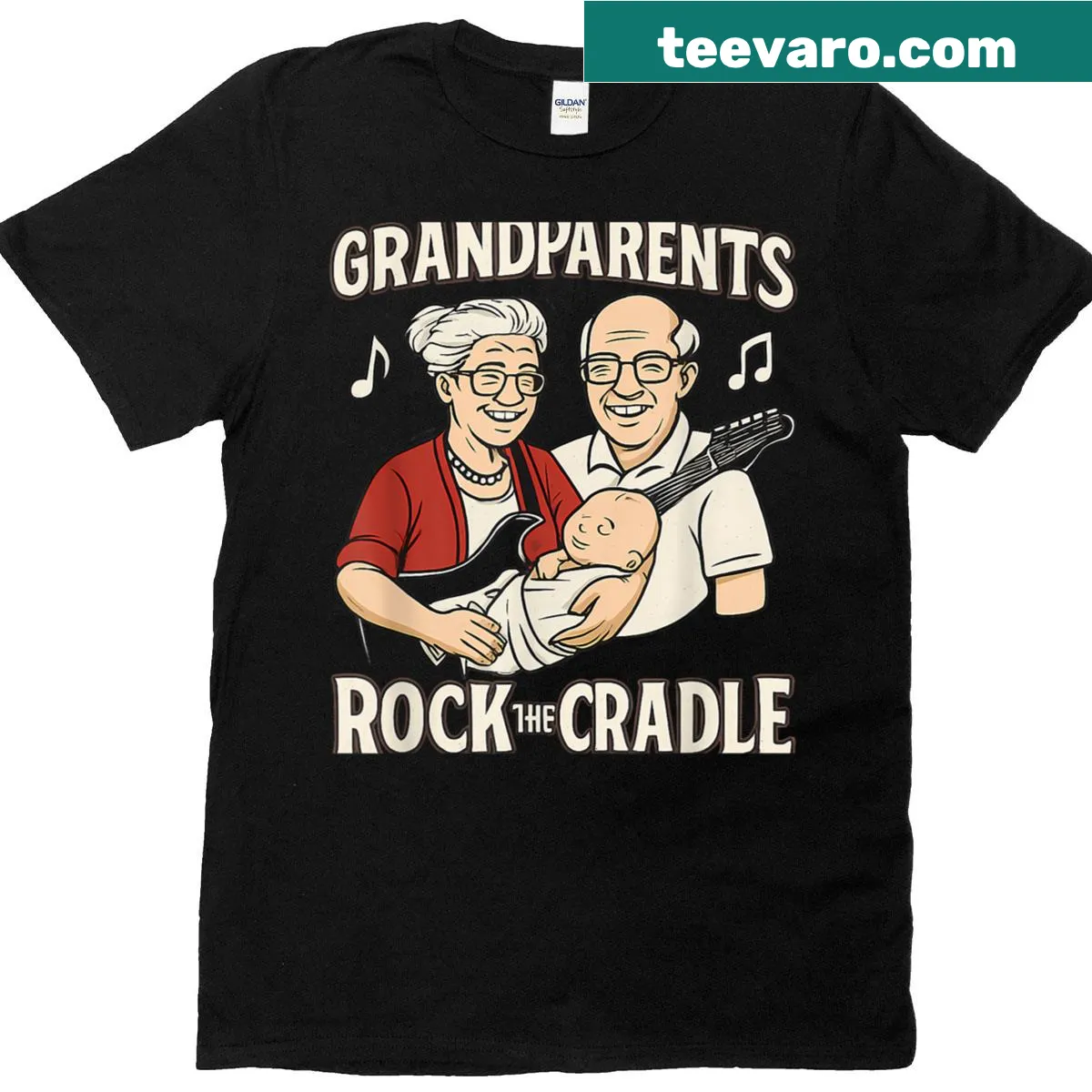 Novelty t-shirt celebrating grandparents with fun text — on a men's t-shirt