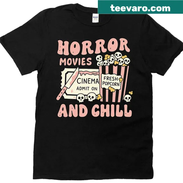 T-shirt featuring playful horror movie slogan for film lovers