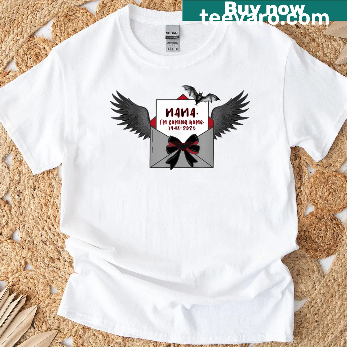 T-shirt with heartfelt text 'I'm Coming Home Mama' — on a men's t-shirt