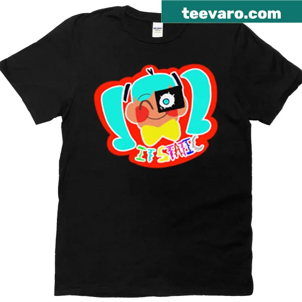 Oversized T-shirt featuring an abstract static graphic design