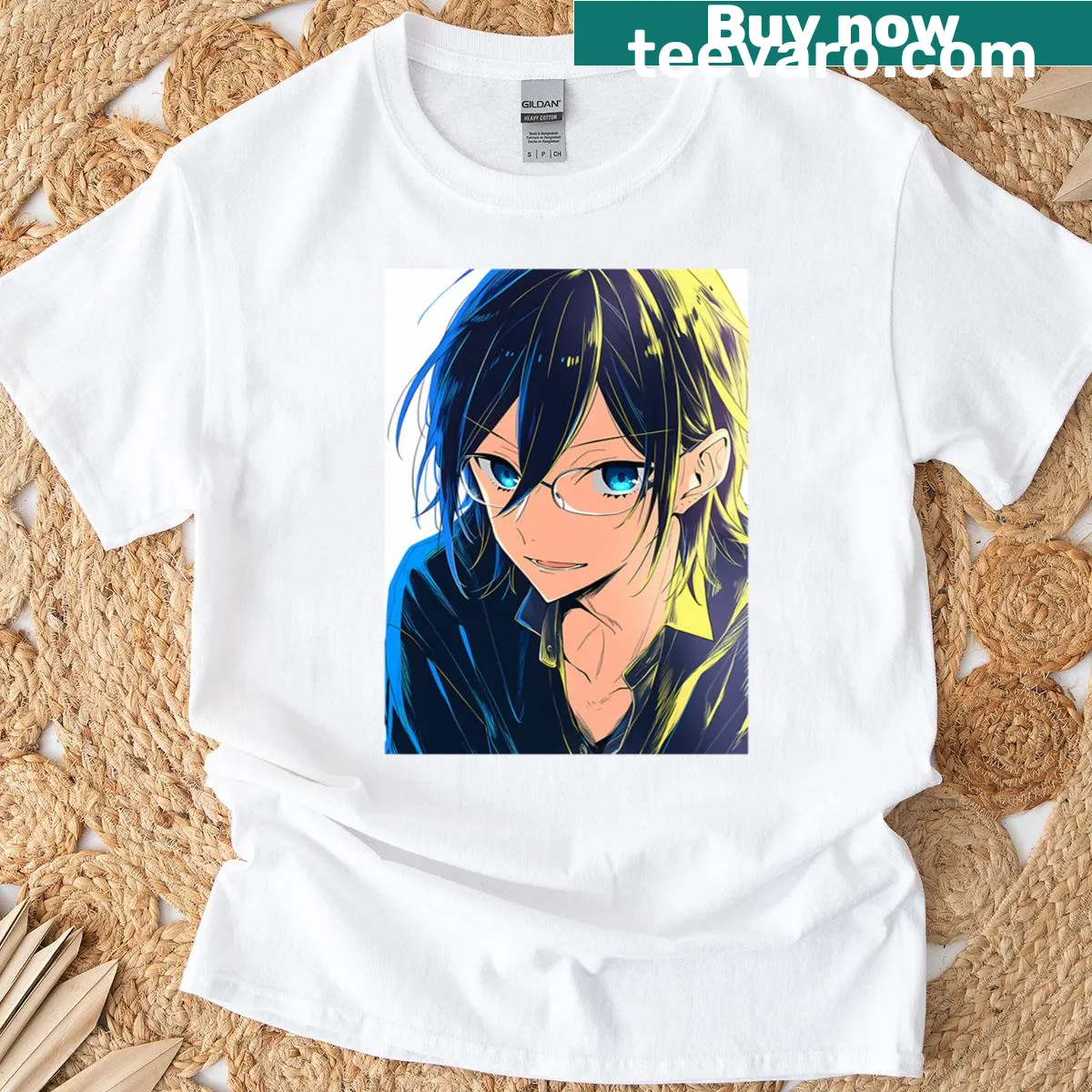 Oversized t-shirt featuring Izumi Miyamura with stylish graphic — on a men's t-shirt