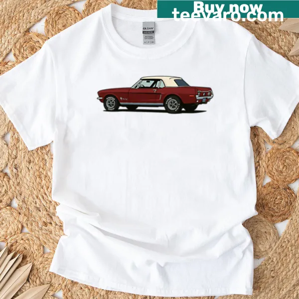 Vintage distressed t-shirt featuring a Mustang graphic