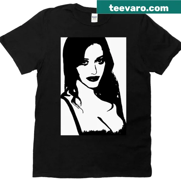 Casual t-shirt featuring a graphic celebrating Kat Dennings