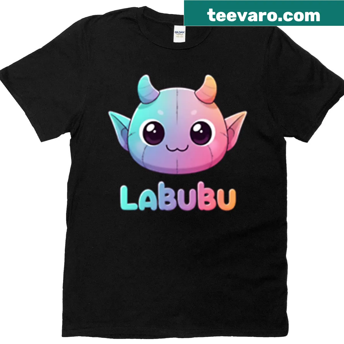 Labubu kawaii-themed t-shirt with cute illustrations — on a men's t-shirt