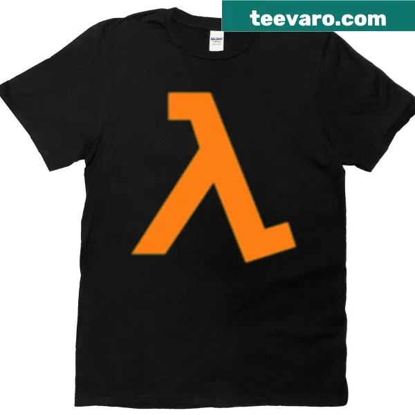 Lambda half-life logo t-shirt with minimalist design