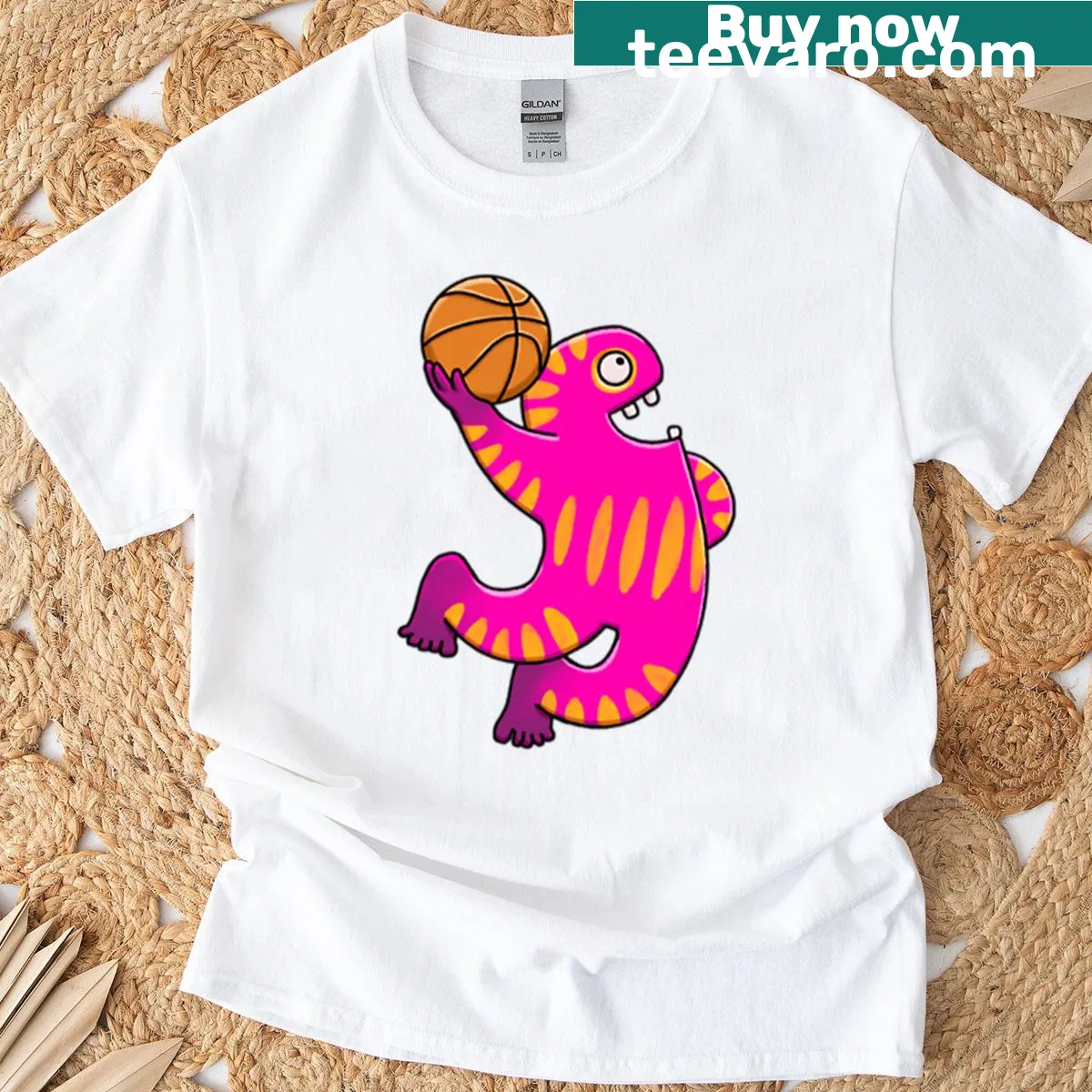 Oversized Little Monsters gaming t-shirt with playful design — on a men's t-shirt