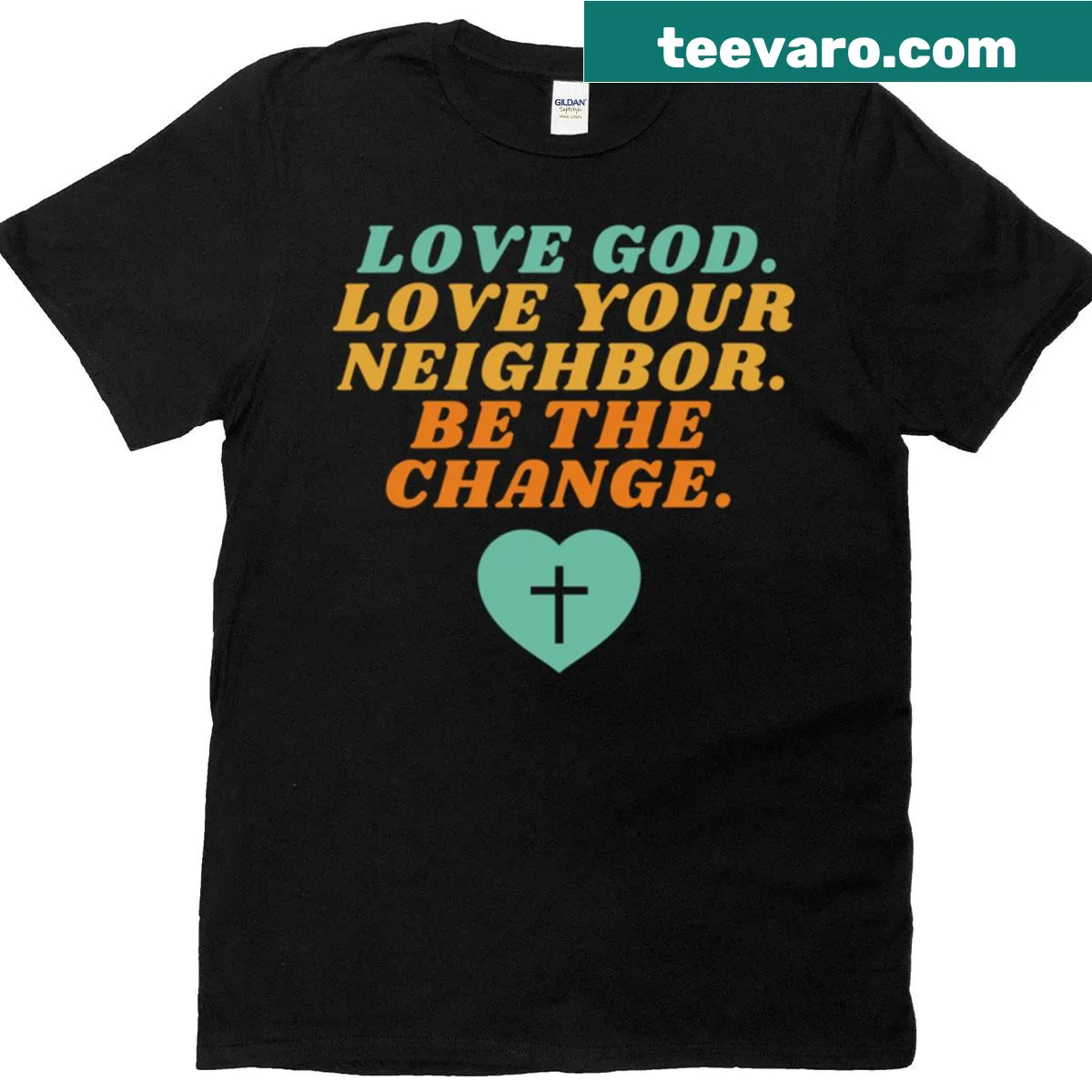 Inspirational t-shirt with a message about love and compassion. — on a men's t-shirt