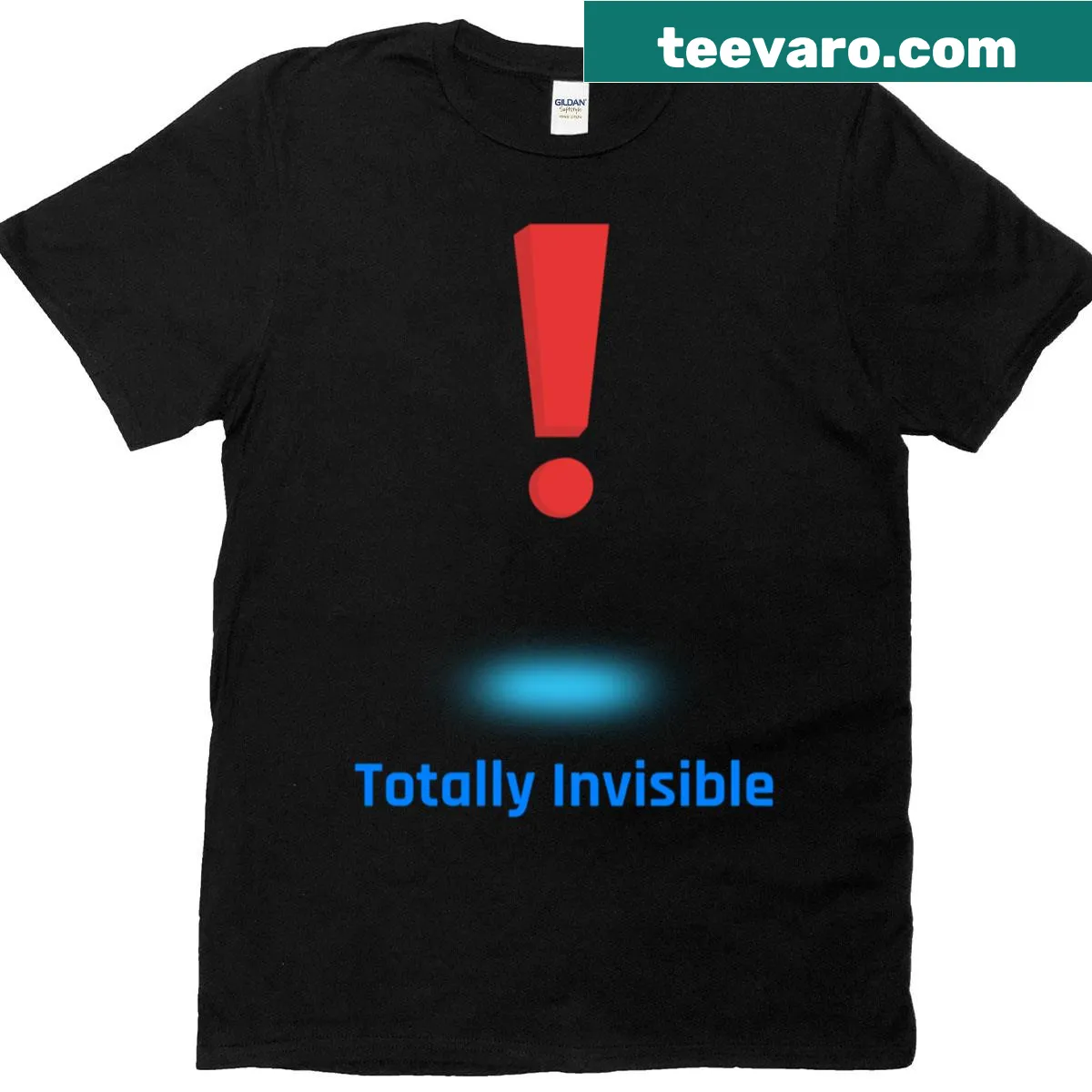 MGS-themed oversized tee featuring a bold exclamation mark. — on a men's t-shirt