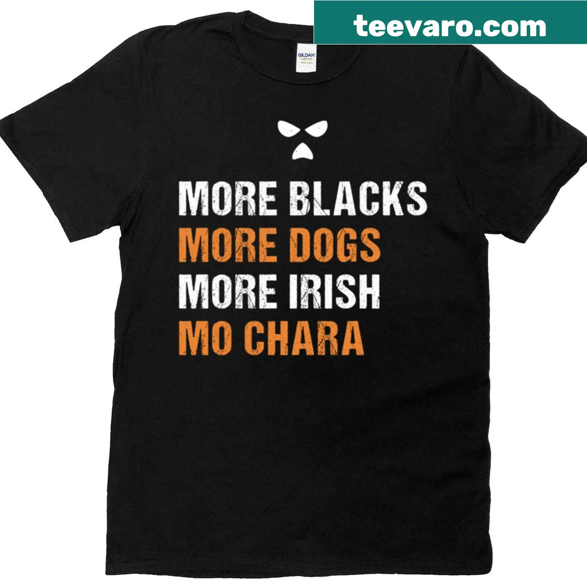 T-shirt with a playful phrase celebrating diversity and love for dogs. — on a men's t-shirt